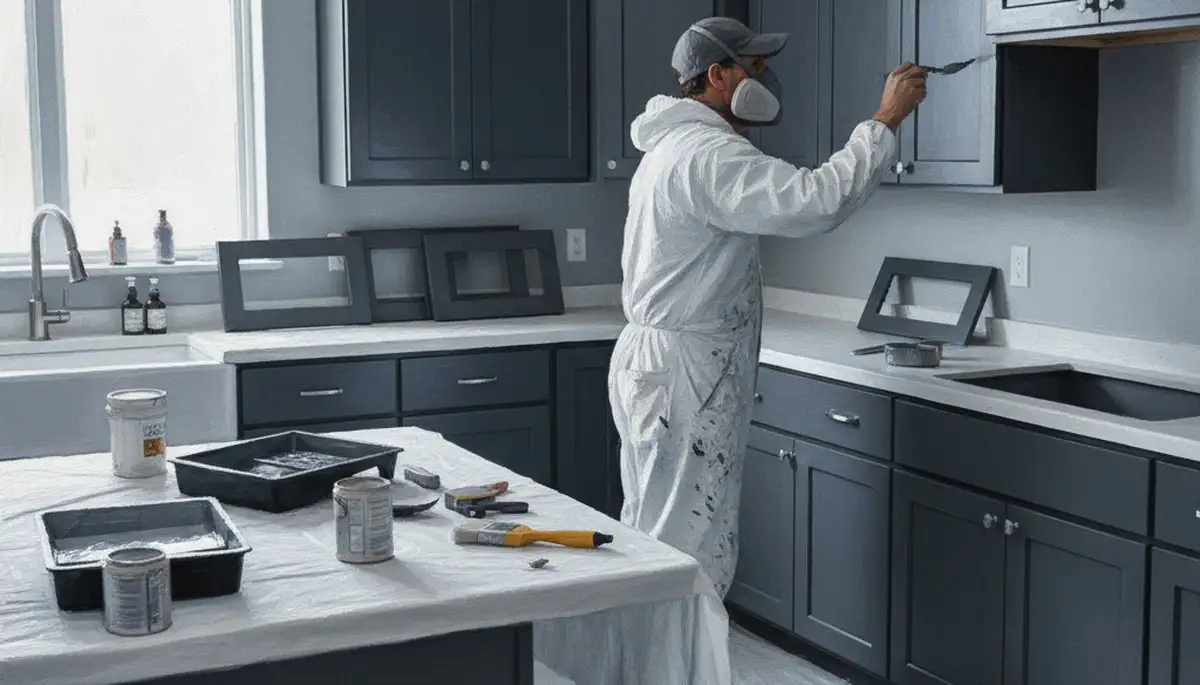 Cabinet painting in La Jolla, CA for coastal kitchen cabinets with durable, professional finish