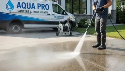 Concrete pressure cleaning for driveway and patio in La Jolla, CA by La Jolla Paint Pros