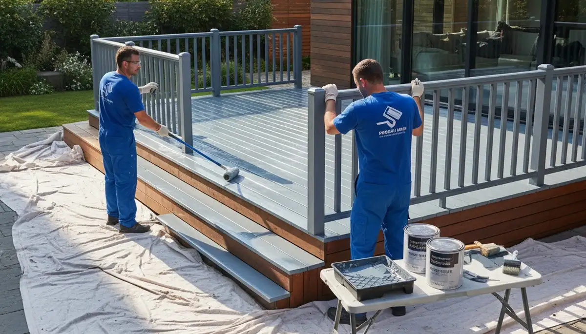 Deck painting in La Jolla, CA by La Jolla Paint Pros for coastal weather protection