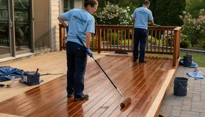 La Jolla, CA deck staining for sun and salt air protection on a coastal wood deck