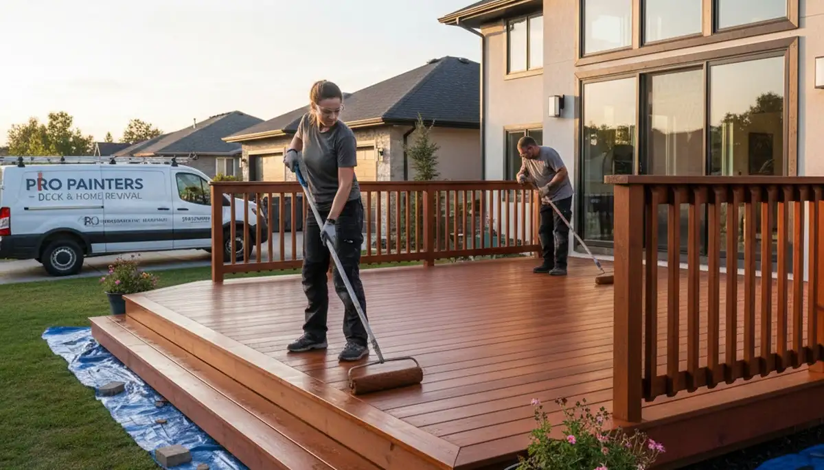 La Jolla, CA deck staining service protecting wood decks from sun, salt air, and moisture