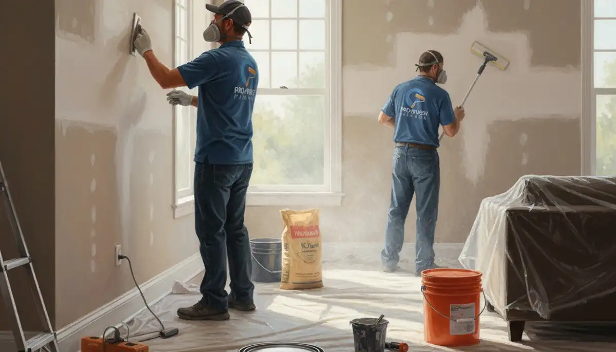 La Jolla, CA painters repairing drywall cracks and holes for a smooth wall finish