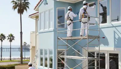 La Jolla, CA painters completing a professional interior painting project for a local home