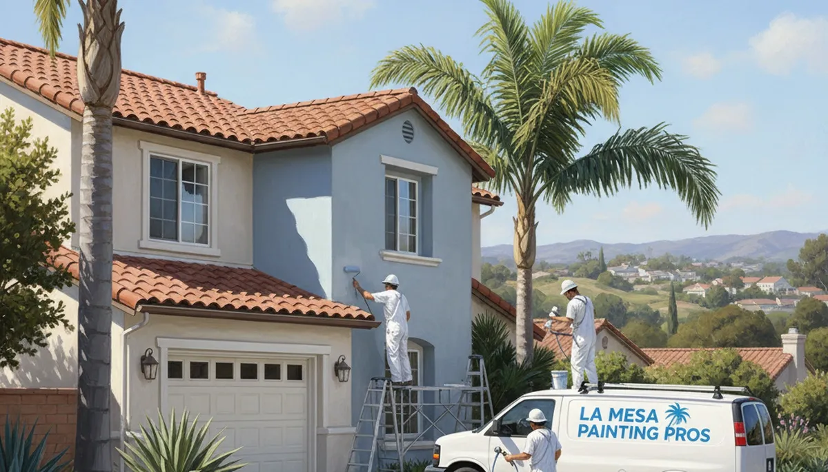 Professional painters service home in La Jolla, CA for residential painting projects