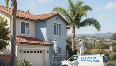 Professional painters service home in La Jolla, CA for residential painting projects