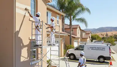 Professional painters at work for a La Jolla, CA painting service