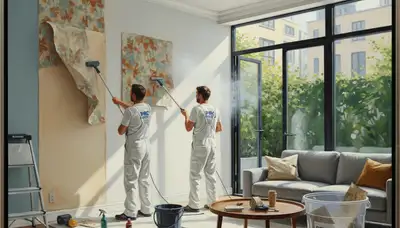 Professional wallpaper removal in La Jolla, CA, leaving walls smooth and paint-ready