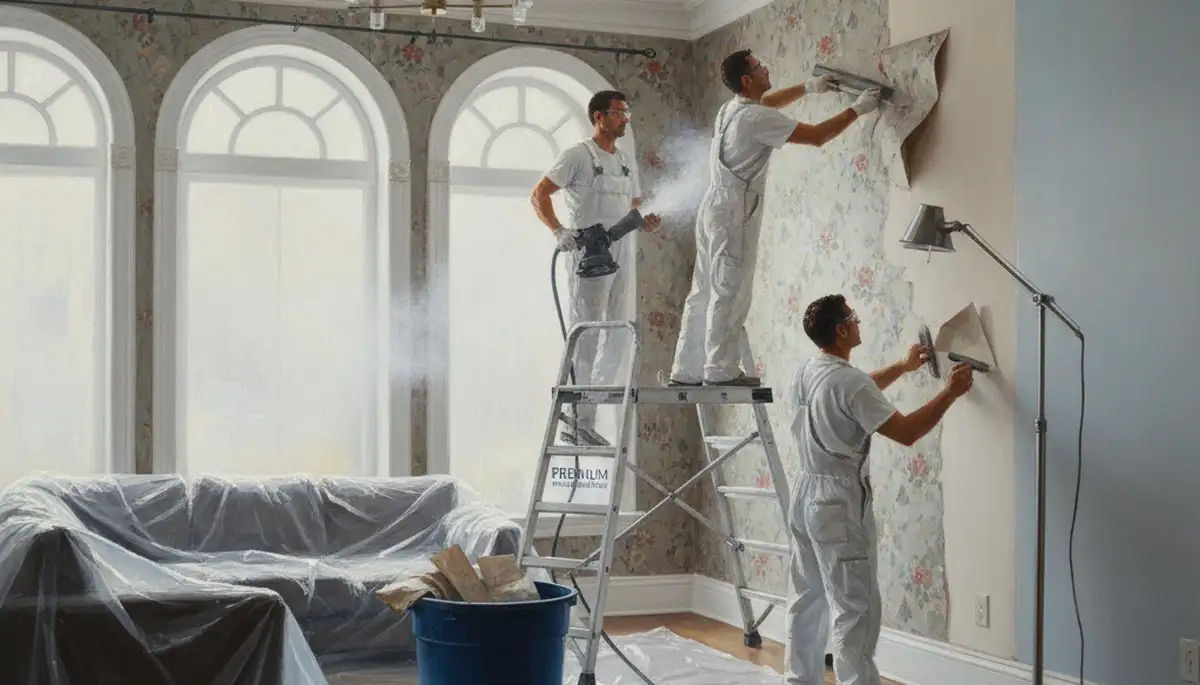 Professional wallpaper removal in La Jolla, CA for paint-ready coastal home walls