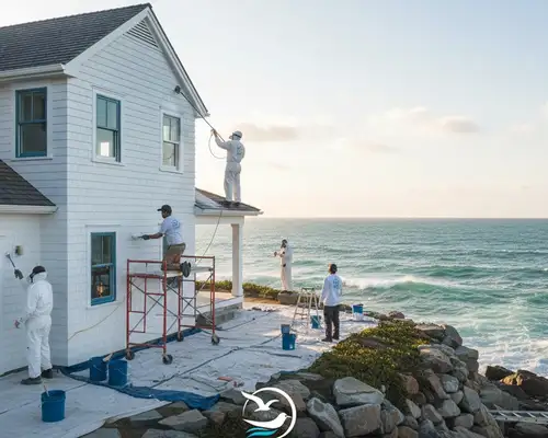 Exterior painting for coastal homes in La Jolla, CA by professional painters